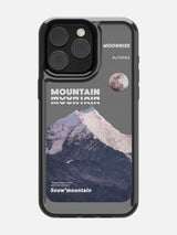 Snowy Mountains Clear Case - iPhone 15 Pro Max (Grey)