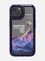 Snowy Mountains Clear Case - iPhone 15 (Purple)