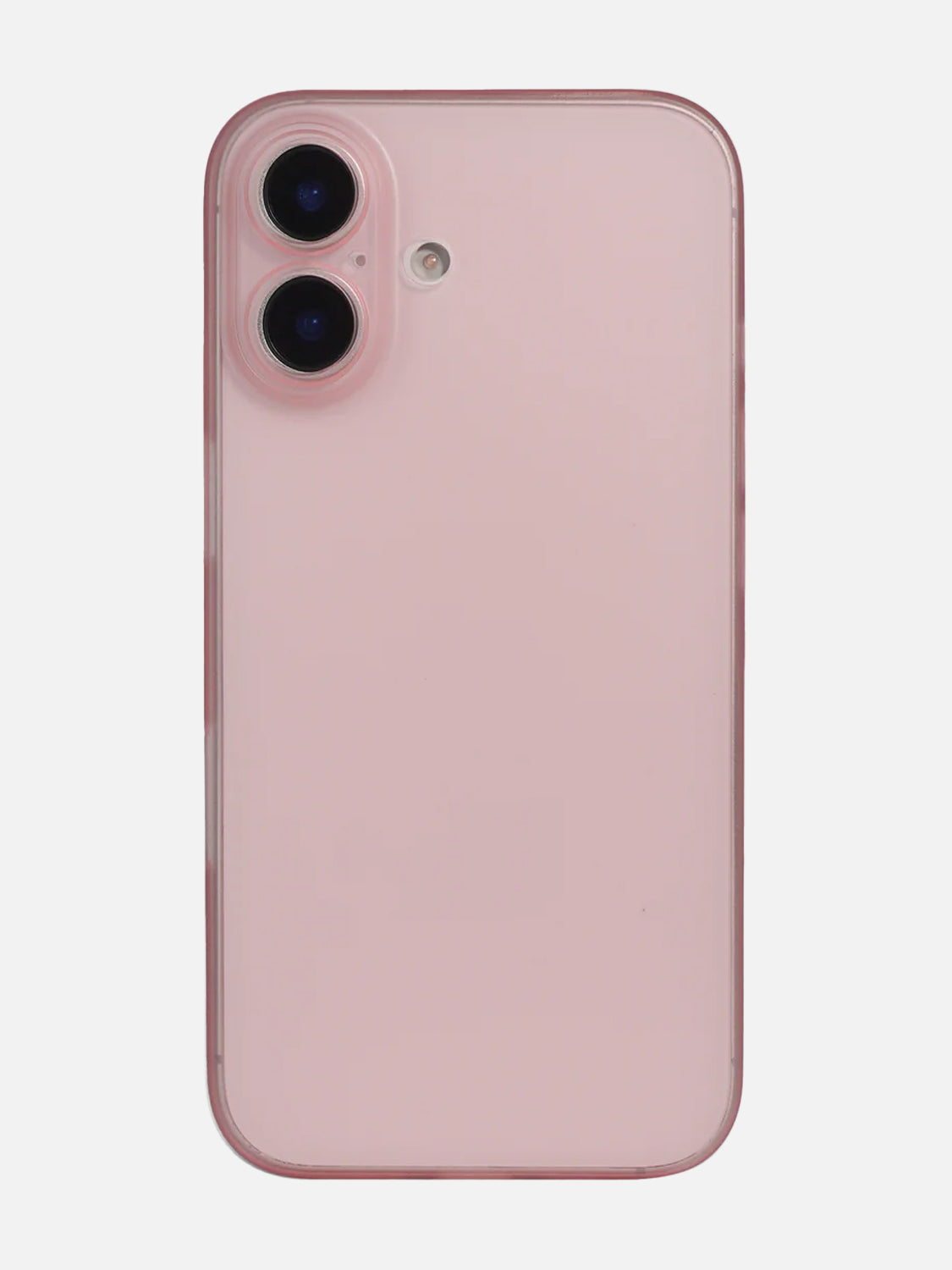 Ultra Thin Matte Clear Case - iPhone 16 (Pink)