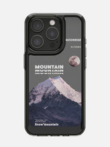 Snowy Mountains Clear Case - iPhone 15 Pro (Grey)