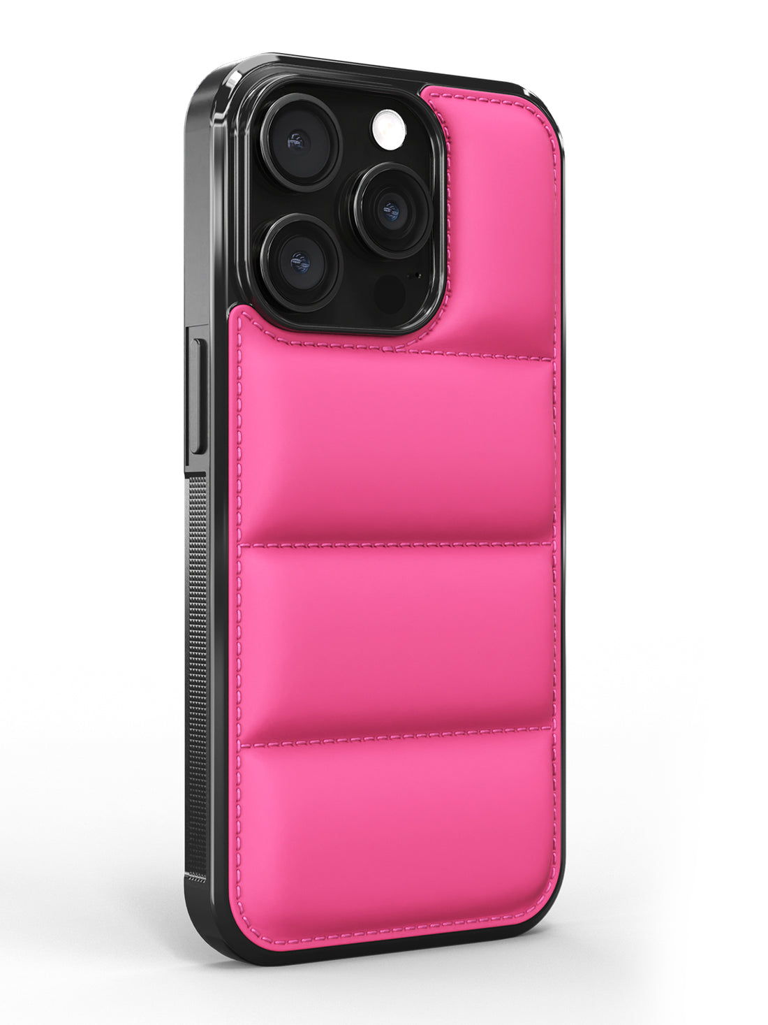 iPhone 15 Pro Pink Puffer Case