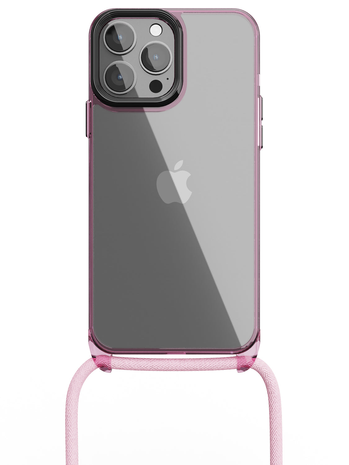 Pink Clear Crossbody Sling Case for iPhone 13 Pro Max