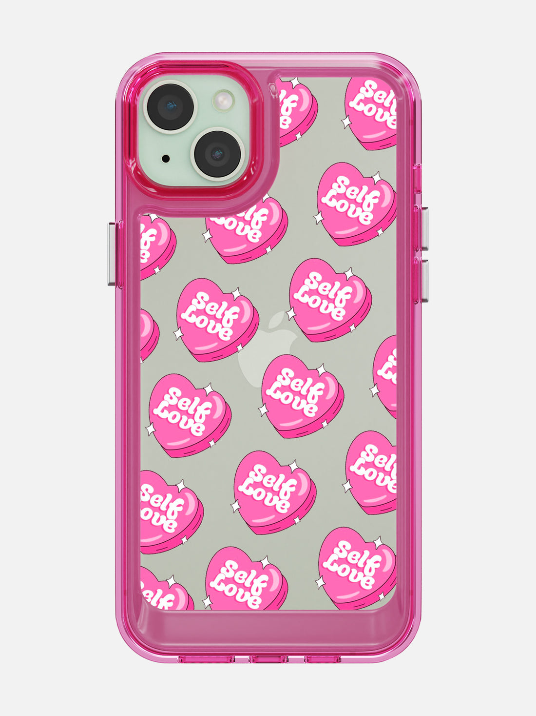 Self Love Clear Case - iPhone 15 Plus (Pink)