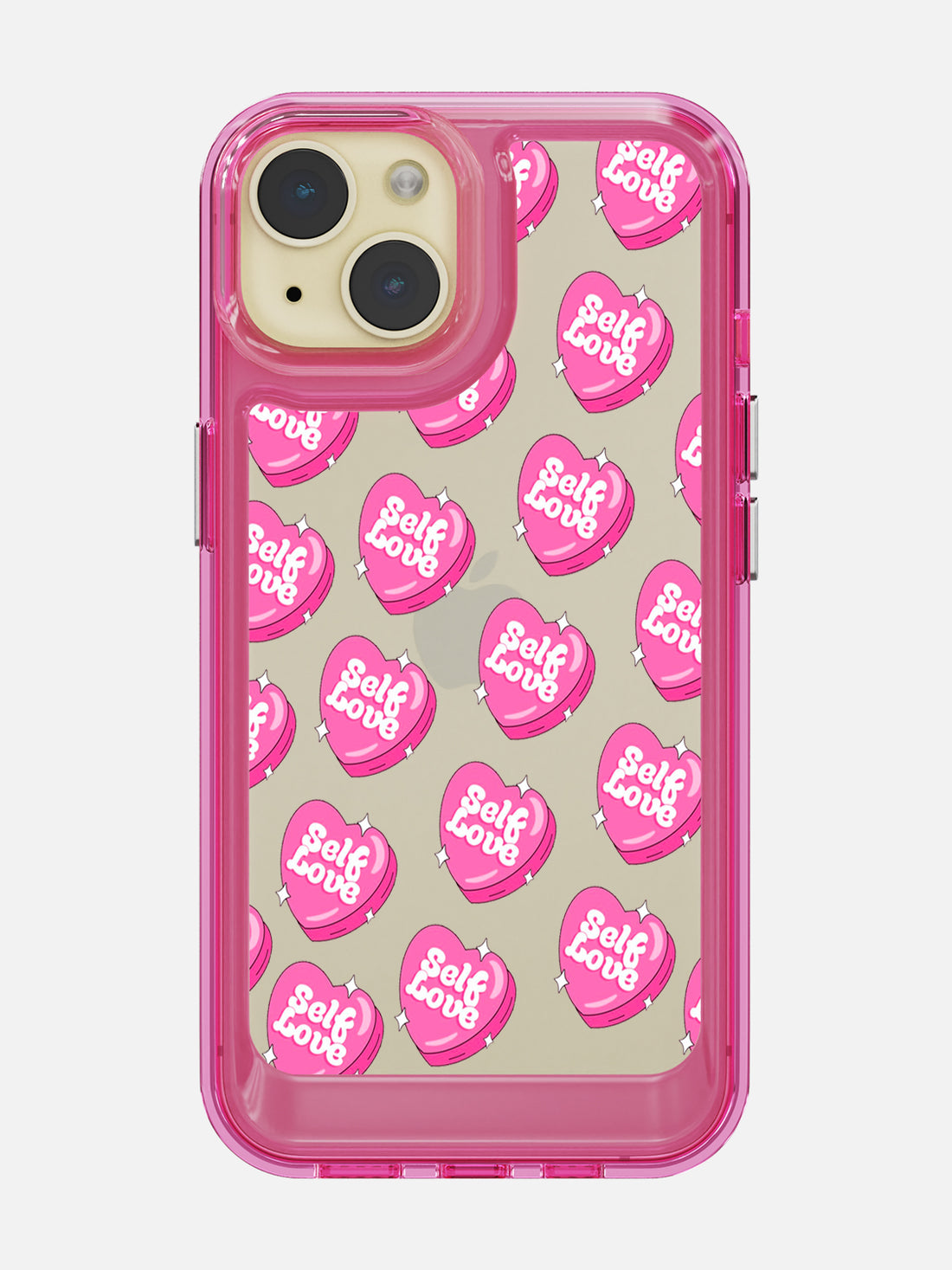 Self Love Clear Case - iPhone 15 (Pink)