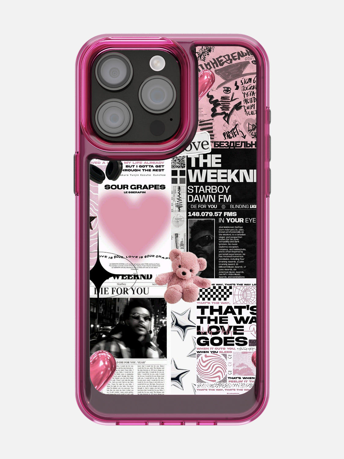 Starboy Clear Case - iPhone 15 Pro Max (Pink)