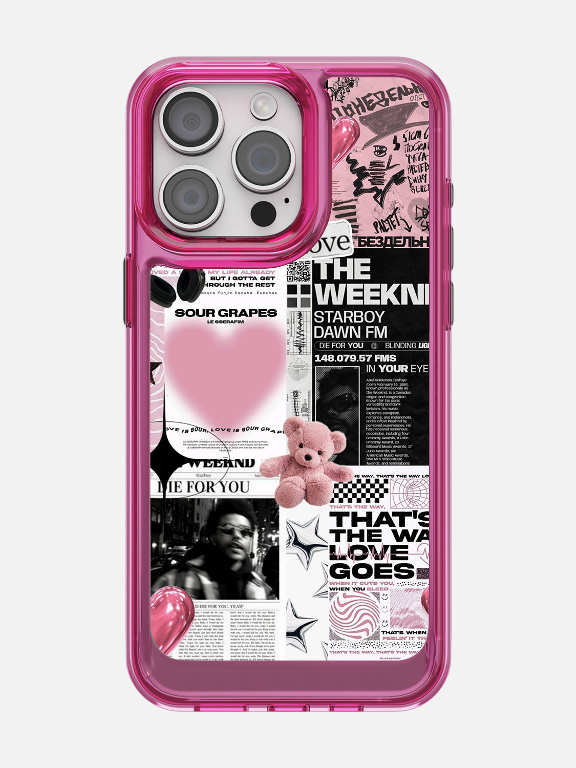 Starboy Clear Case - iPhone 15 Pro Max (Pink)