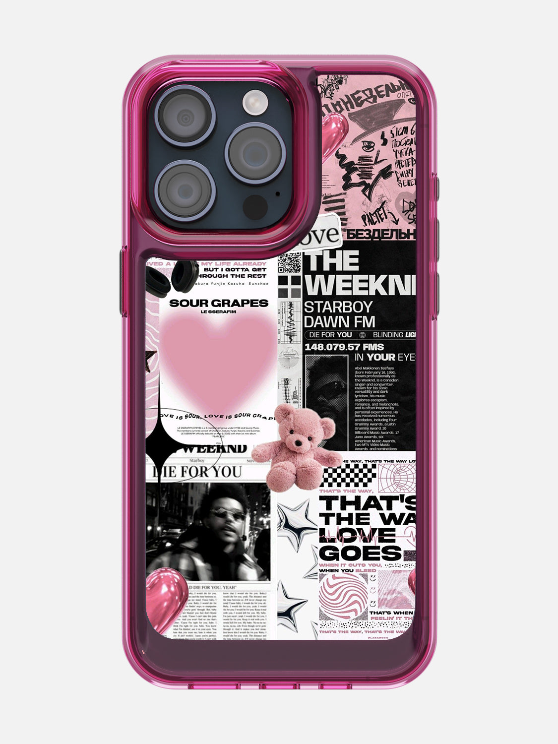 Starboy Clear Case - iPhone 15 Pro Max (Pink)
