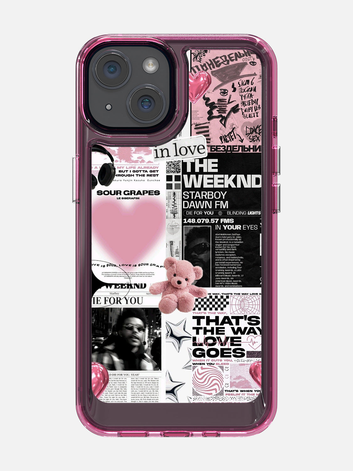 Starboy Clear Case - iPhone 14 (Pink)