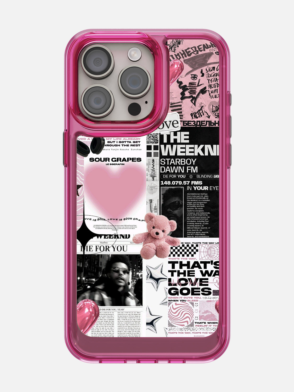 Starboy Clear Case - iPhone 15 Pro Max (Pink)