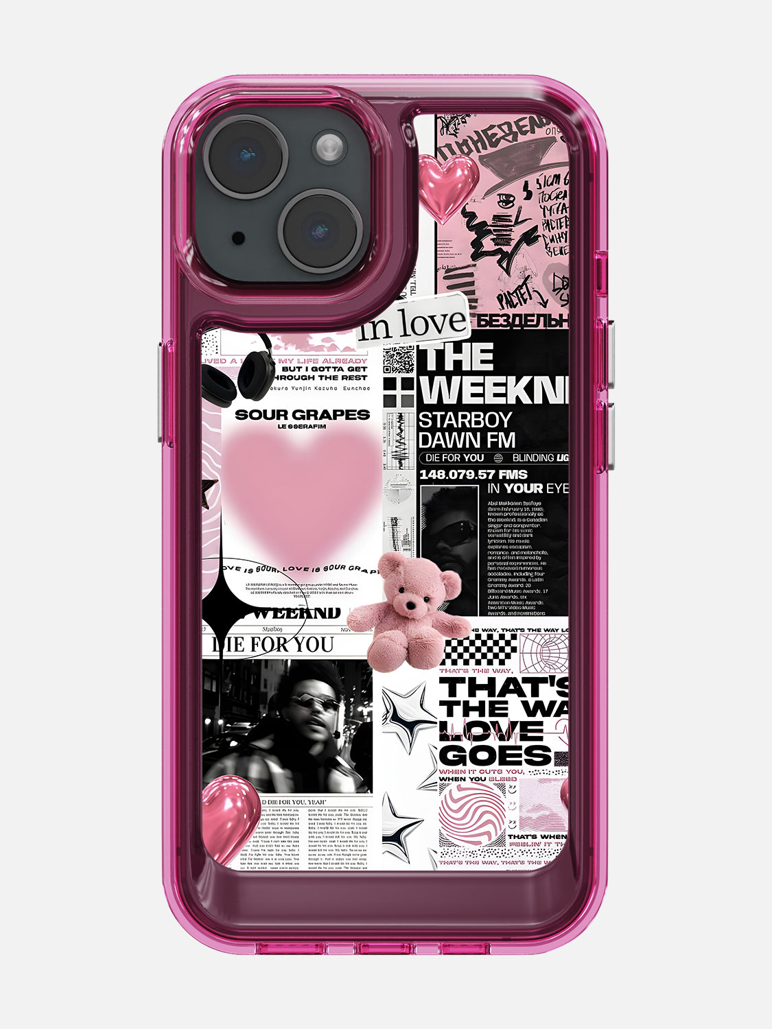 Starboy Clear Case - iPhone 15 (Pink)