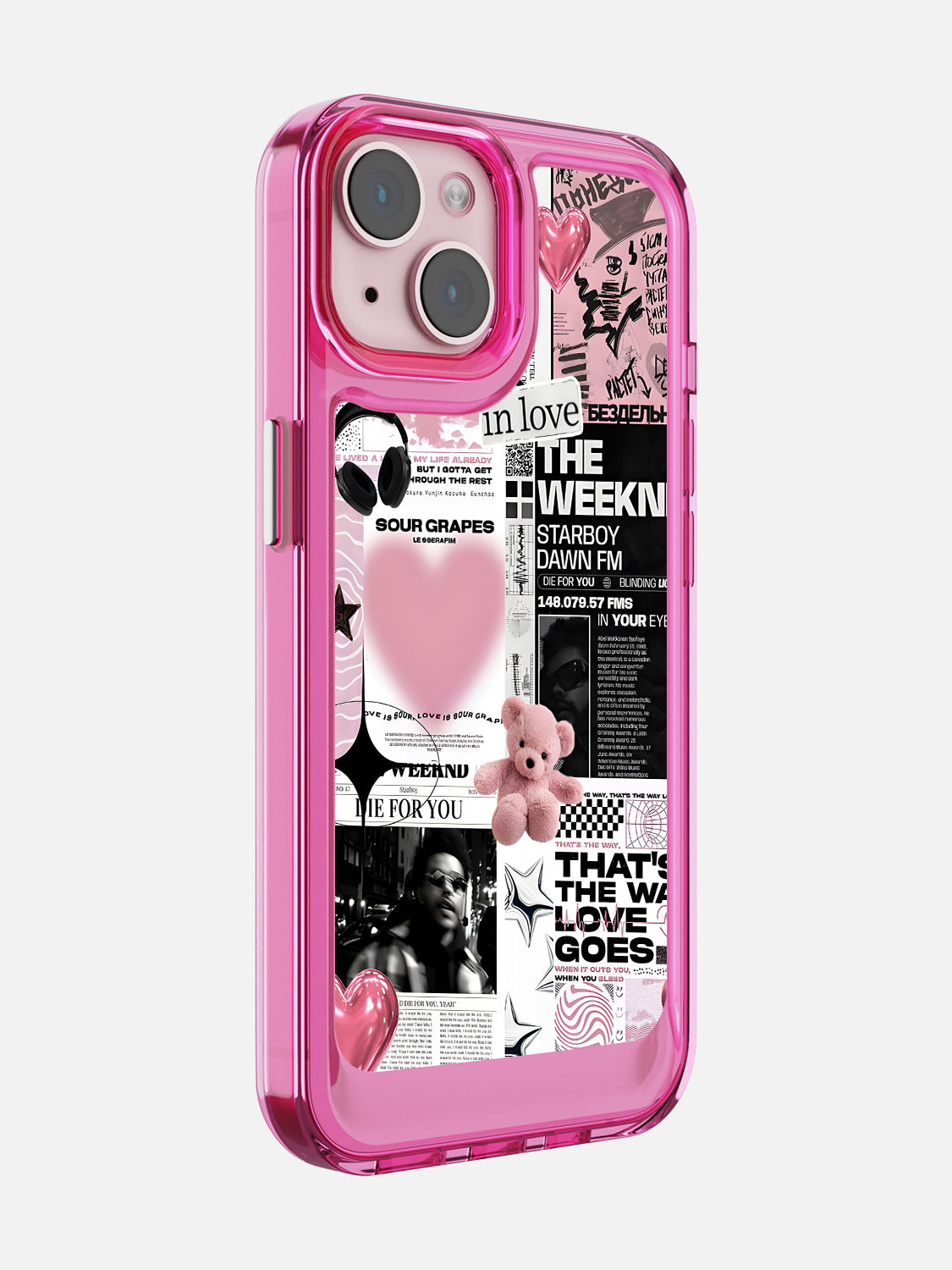 Starboy Clear Case - iPhone 15 (Pink)