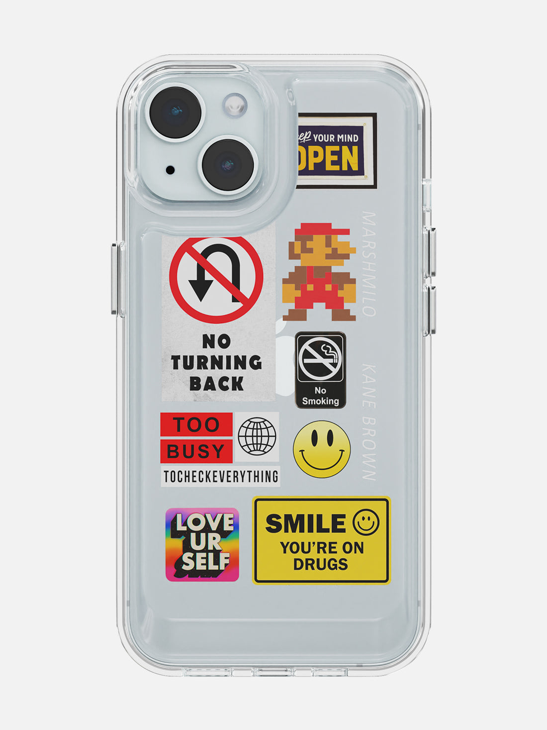 Random Stickers Clear Case - iPhone 15