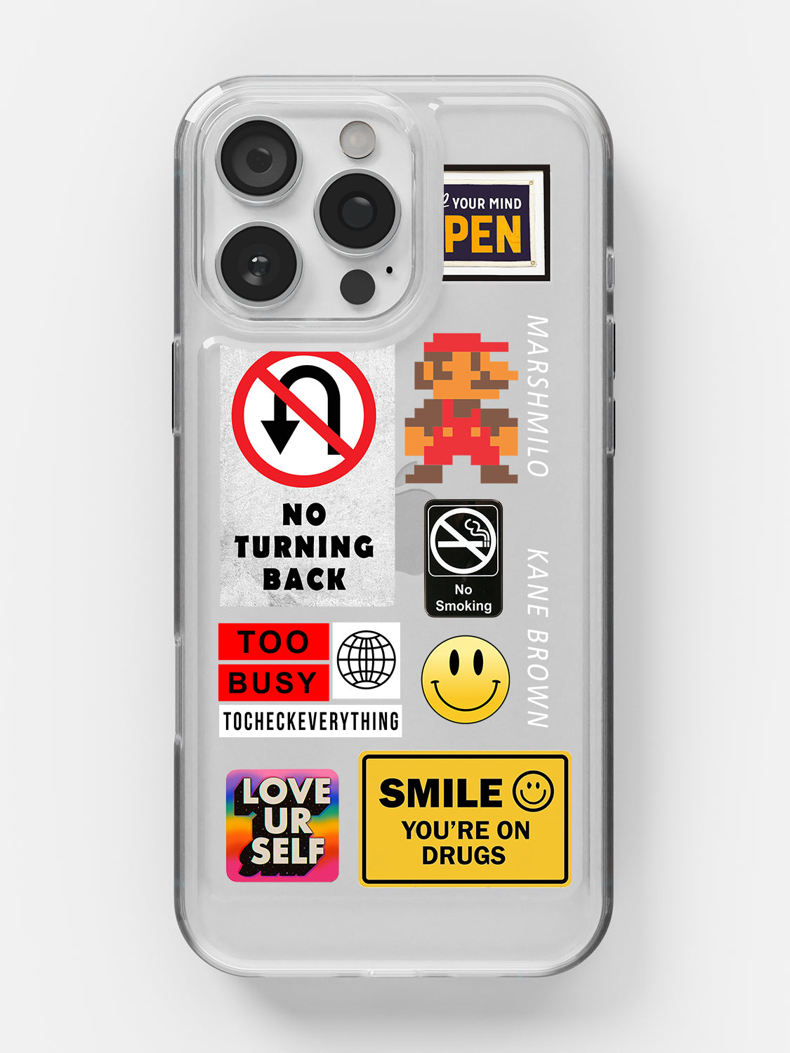 Random Stickers Clear Case - iPhone 16 Pro