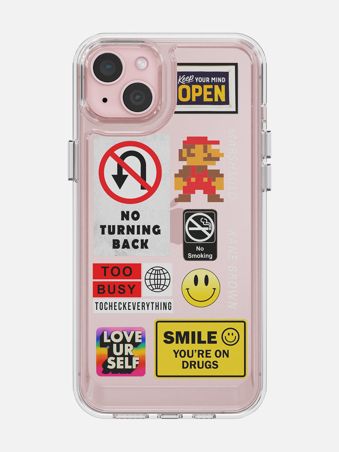 Random Stickers Clear Case - iPhone 15 Plus