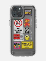 Random Stickers Clear Case - iPhone 15