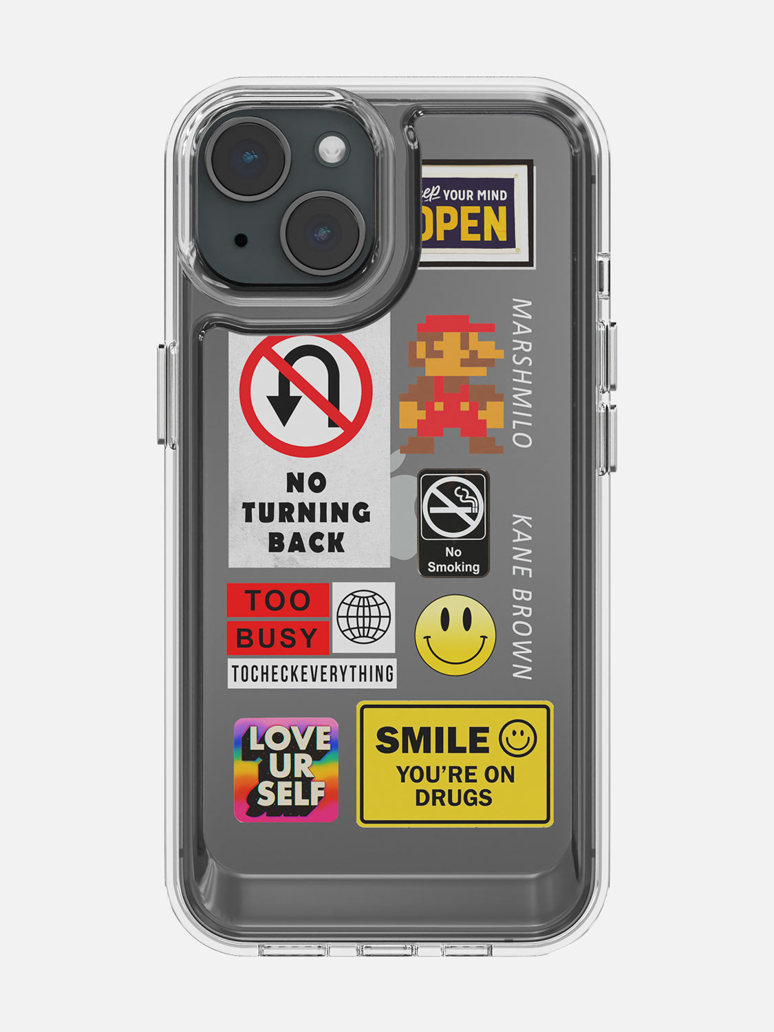 Random Stickers Clear Case - iPhone 15