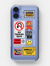 Random Stickers Clear Case - iPhone 16
