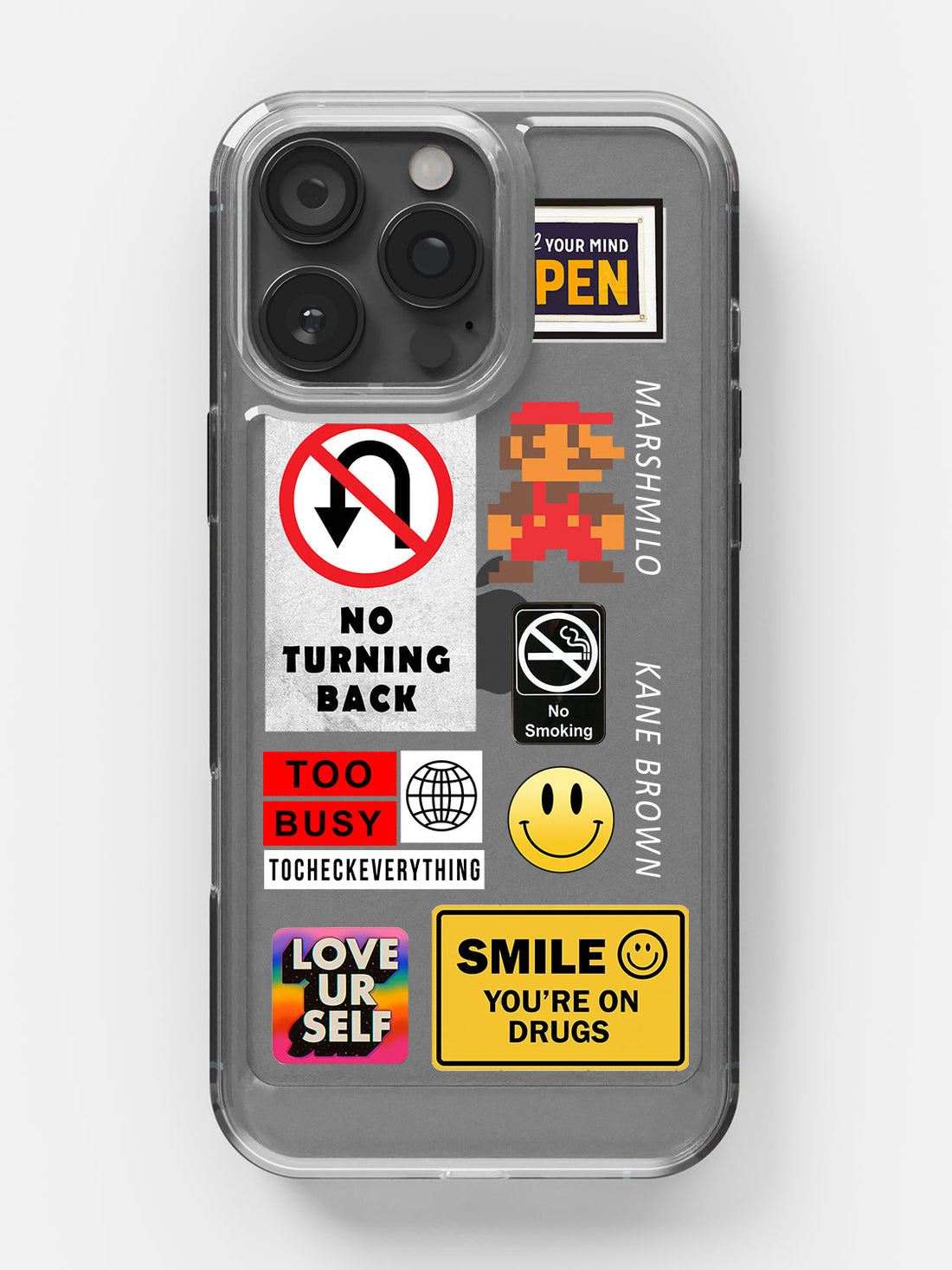Random Stickers Clear Case - iPhone 17 Pro