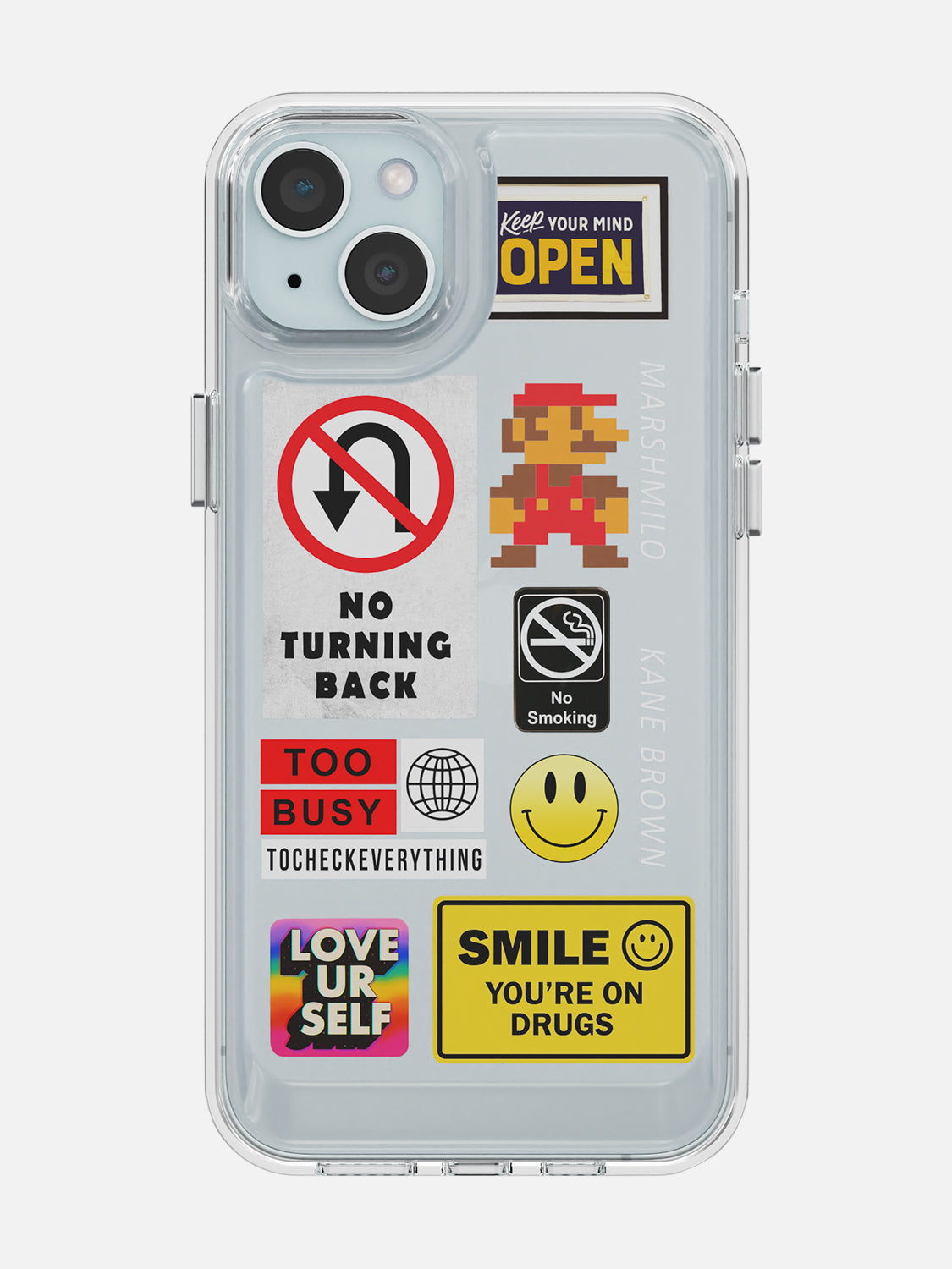 Random Stickers Clear Case - iPhone 15 Plus
