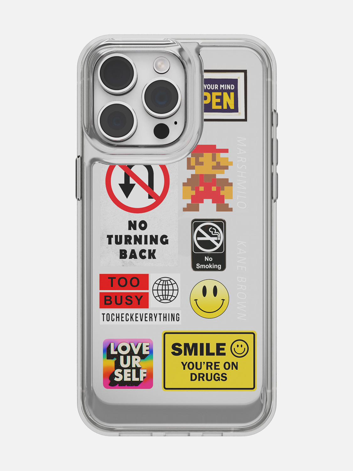 Random Stickers Clear Case - iPhone 15 Pro Max