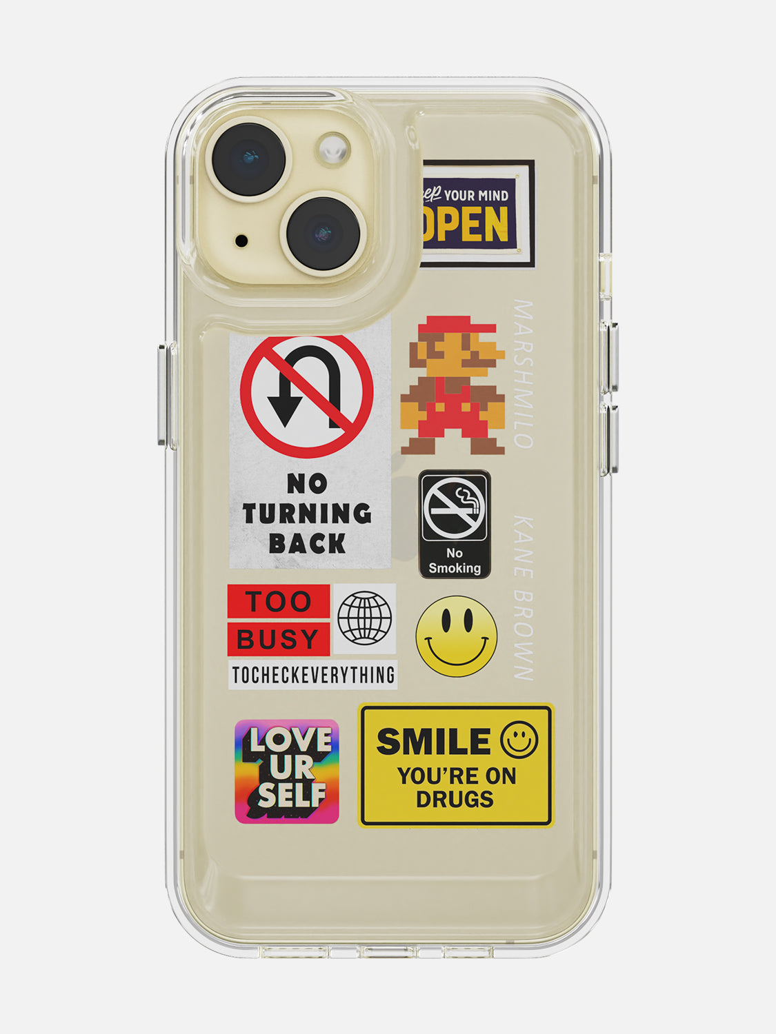 Random Stickers Clear Case - iPhone 15