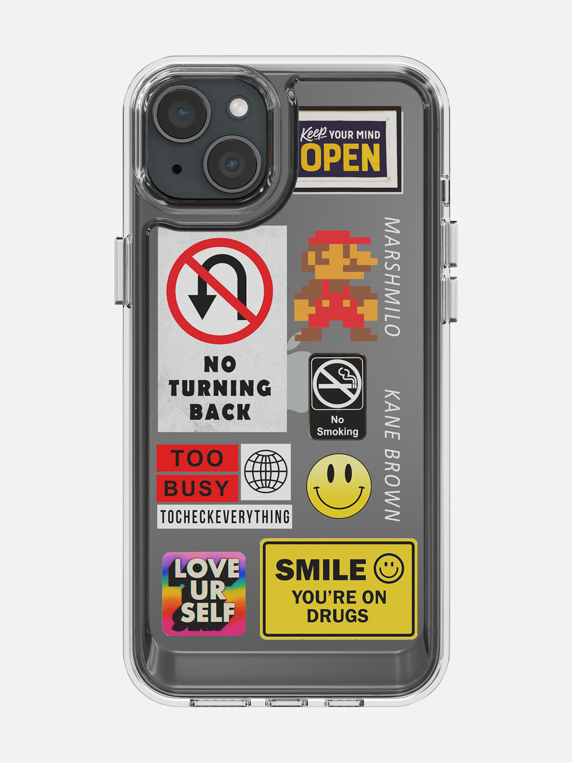 Random Stickers Clear Case - iPhone 15 Plus