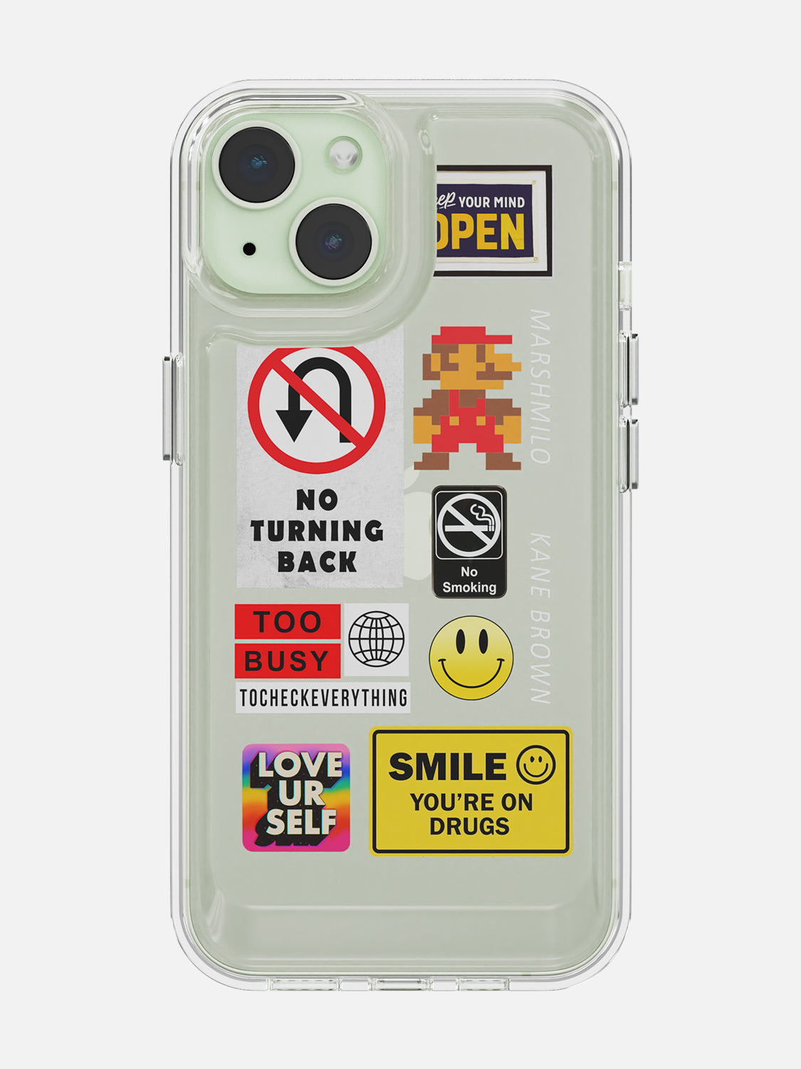 Random Stickers Clear Case - iPhone 15