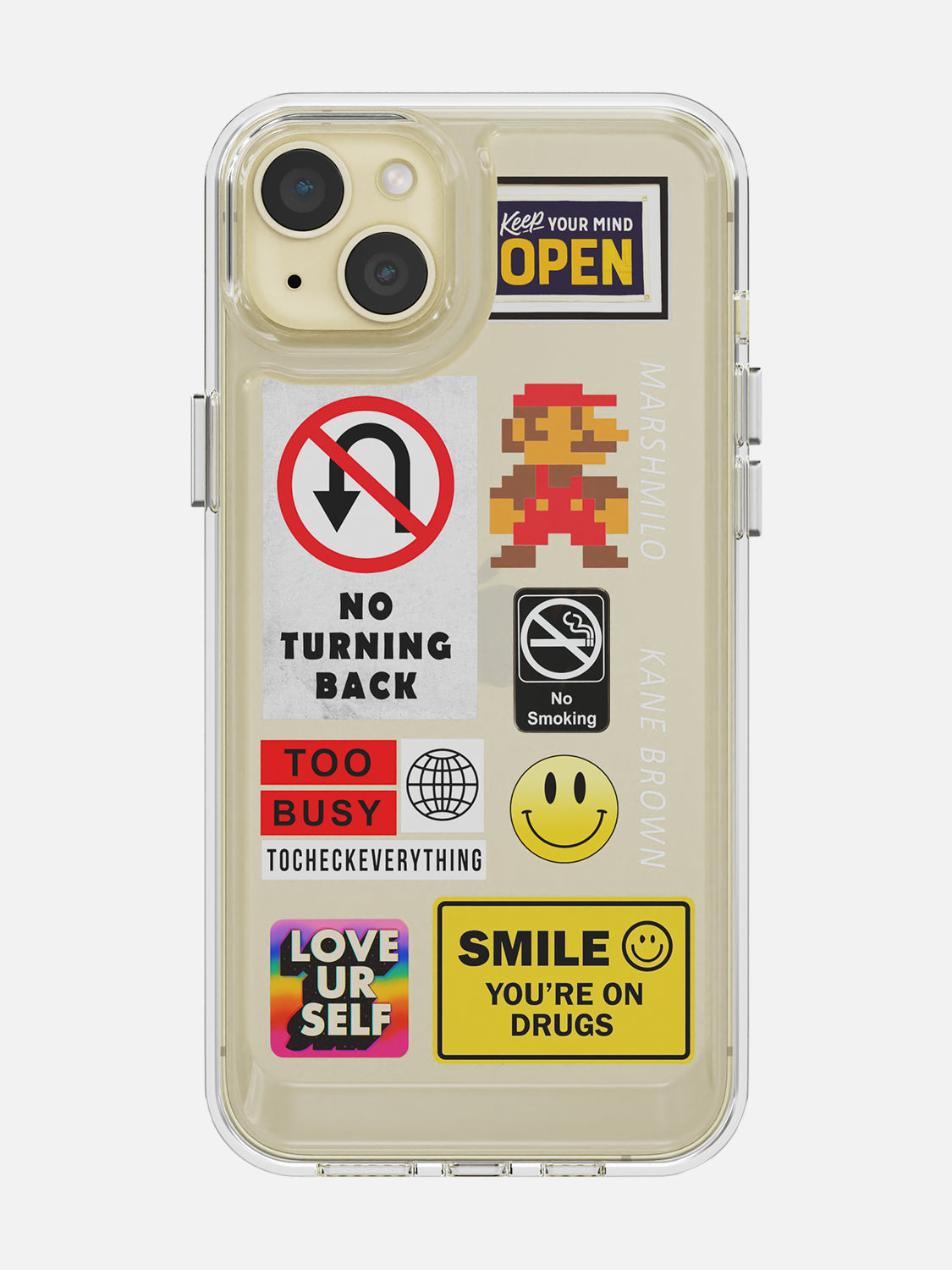 Random Stickers Clear Case - iPhone 15 Plus