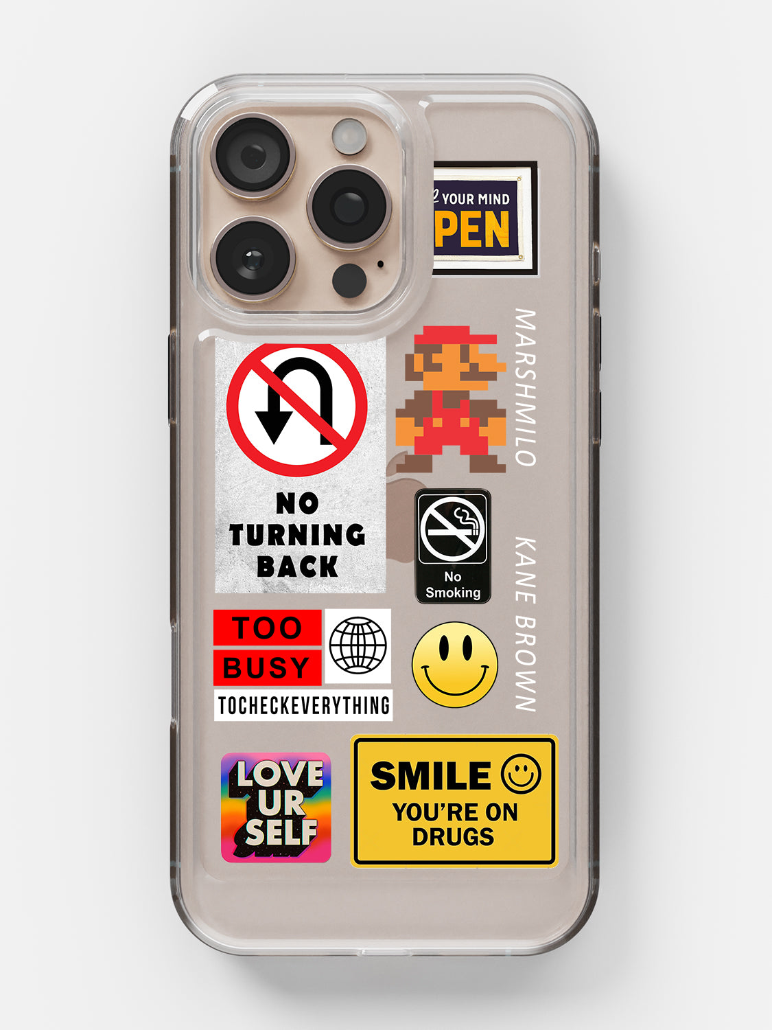 Random Stickers Clear Case - iPhone 16 Pro