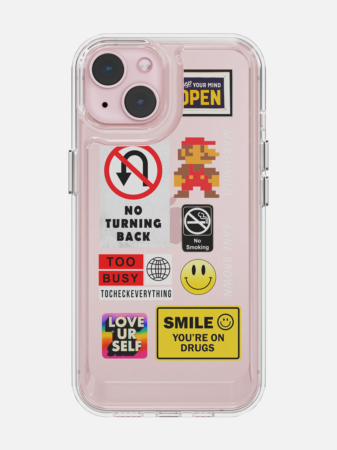 Random Stickers Clear Case - iPhone 15