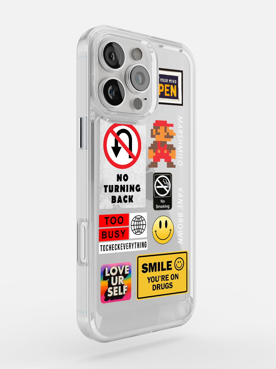 Random Stickers Clear Case - iPhone 16 Pro