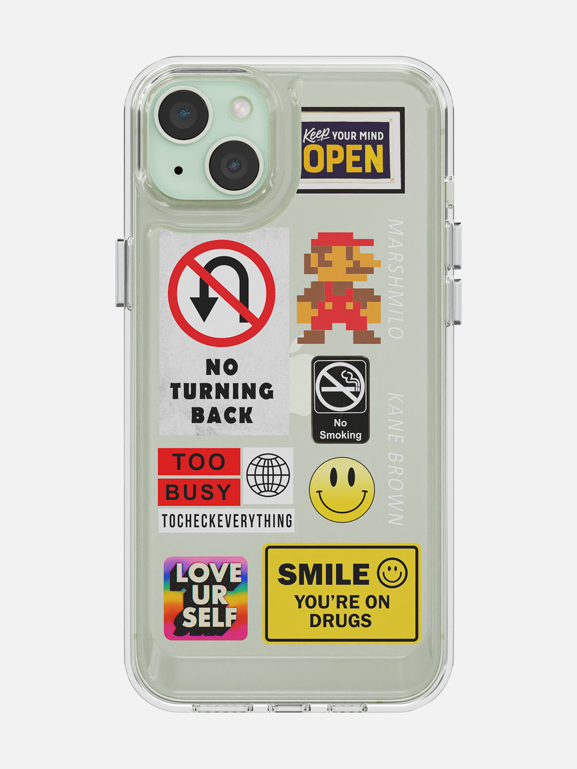 Random Stickers Clear Case - iPhone 15 Plus