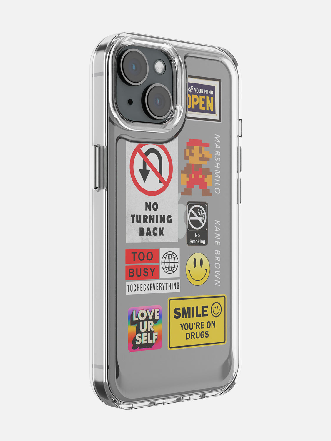 Random Stickers Clear Case - iPhone 15
