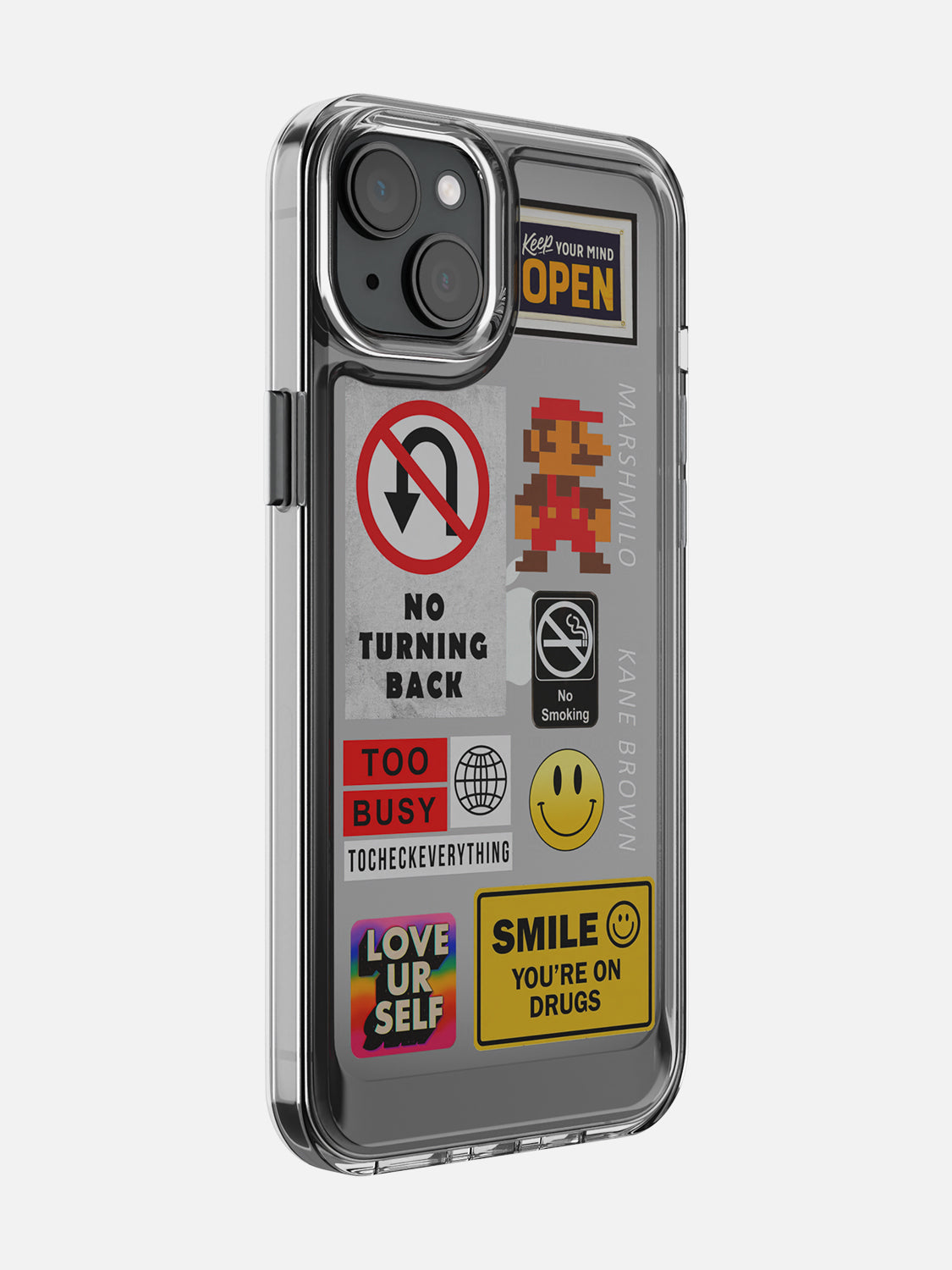 Random Stickers Clear Case - iPhone 15 Plus