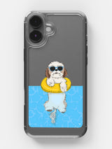 Swimming Dog Case - iPhone 16 Plus