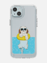 Swimming Dog Case - iPhone 15 Plus