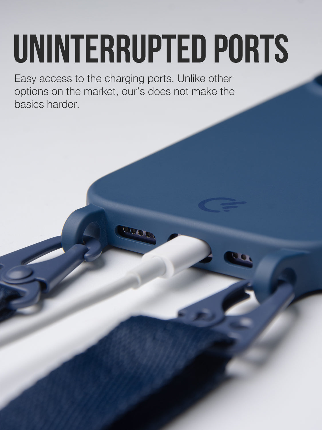 Silicon Crossbody Sling Case - iPhone 11 Pro (Blue - Lanyard)