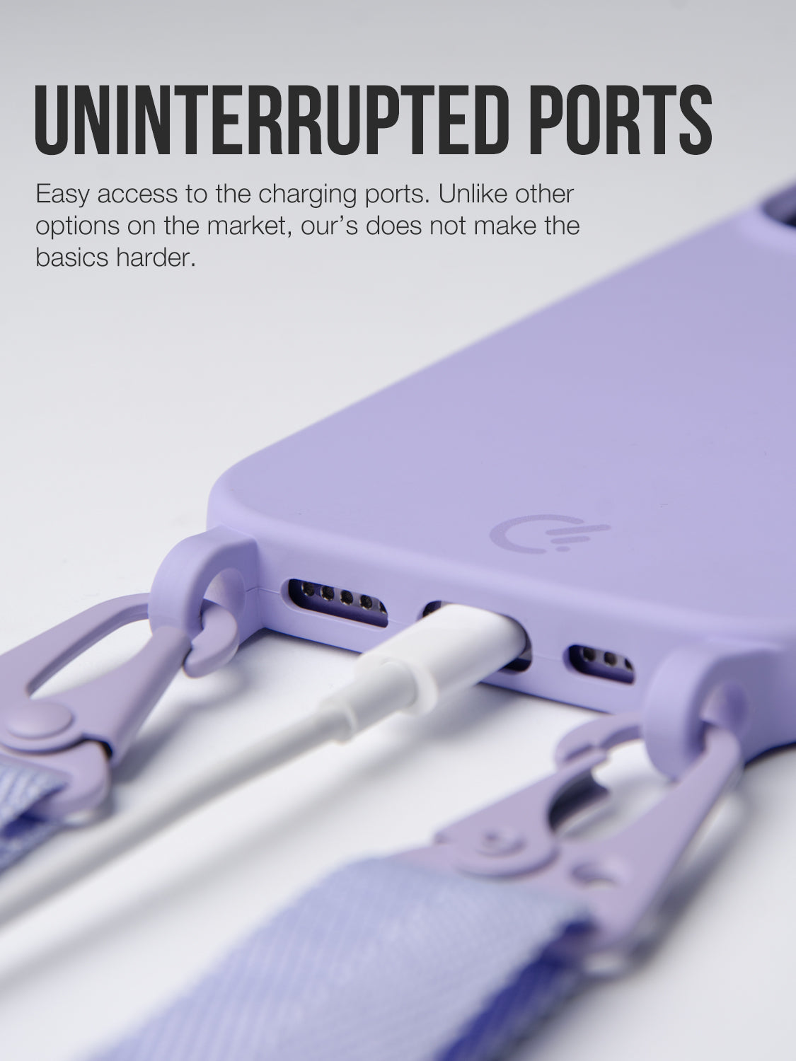 Silicon Crossbody Sling Case - iPhone 11 Pro (Lilac - Lanyard)