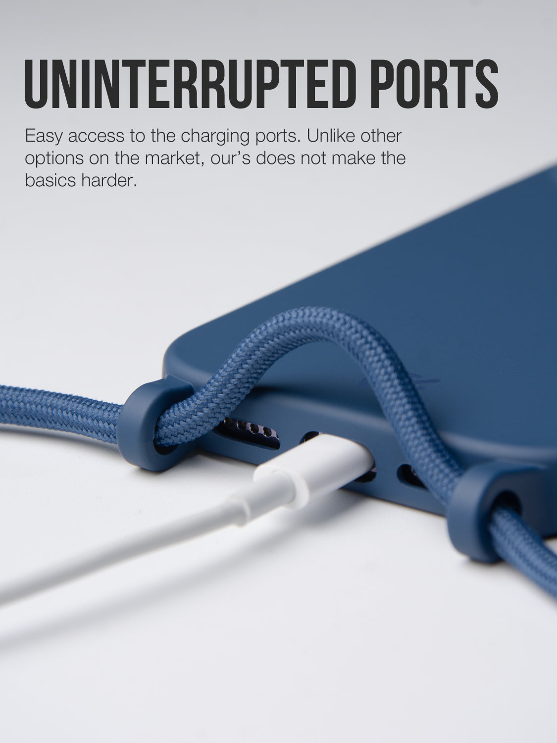 Silicon Crossbody Sling Case - iPhone 11 Pro (Blue - Rope)