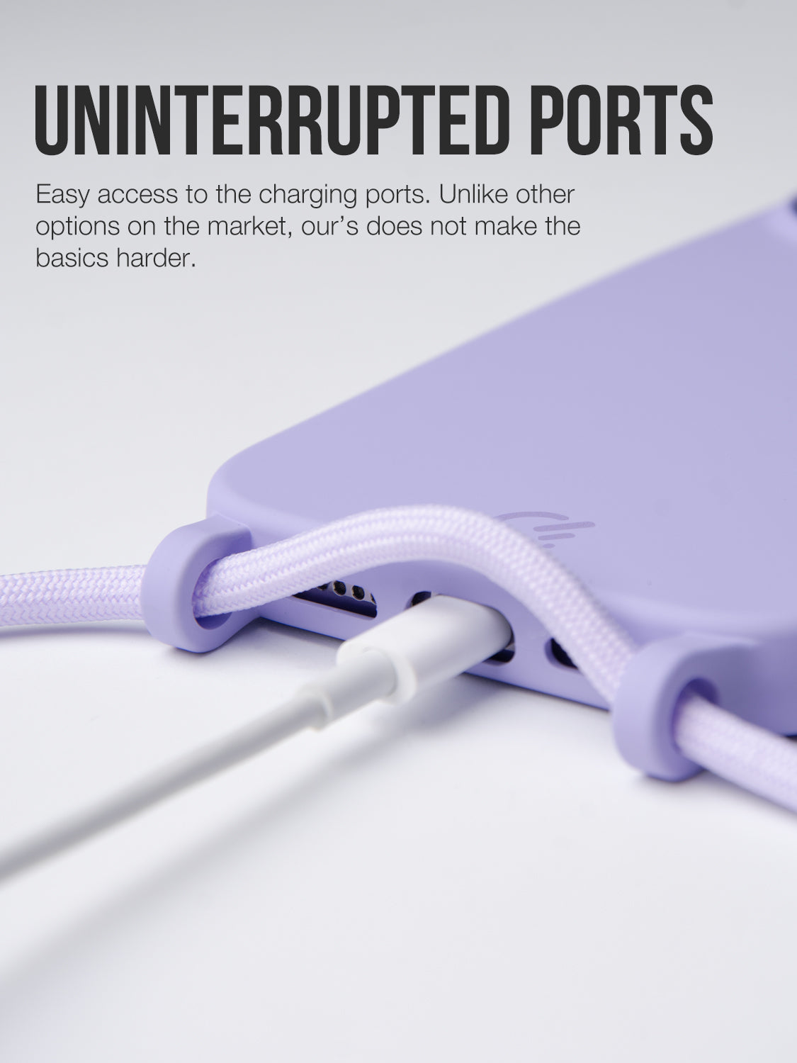 Silicon Crossbody Sling Case - iPhone 11 Pro (Lilac - Rope)