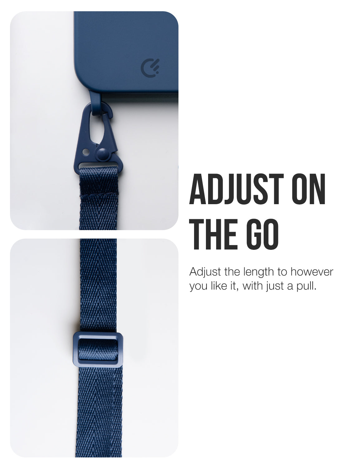 Silicon Crossbody Sling Case - iPhone 11 Pro (Blue - Lanyard)