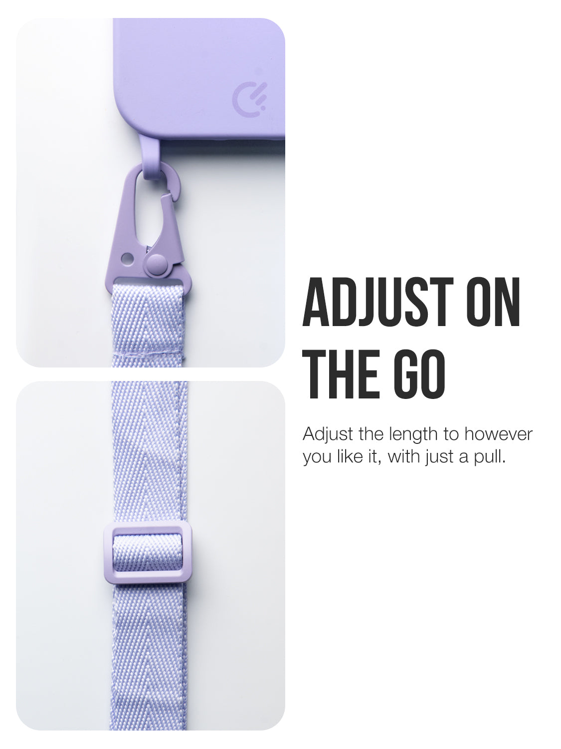 Silicon Crossbody Sling Case - iPhone 11 Pro (Lilac - Lanyard)