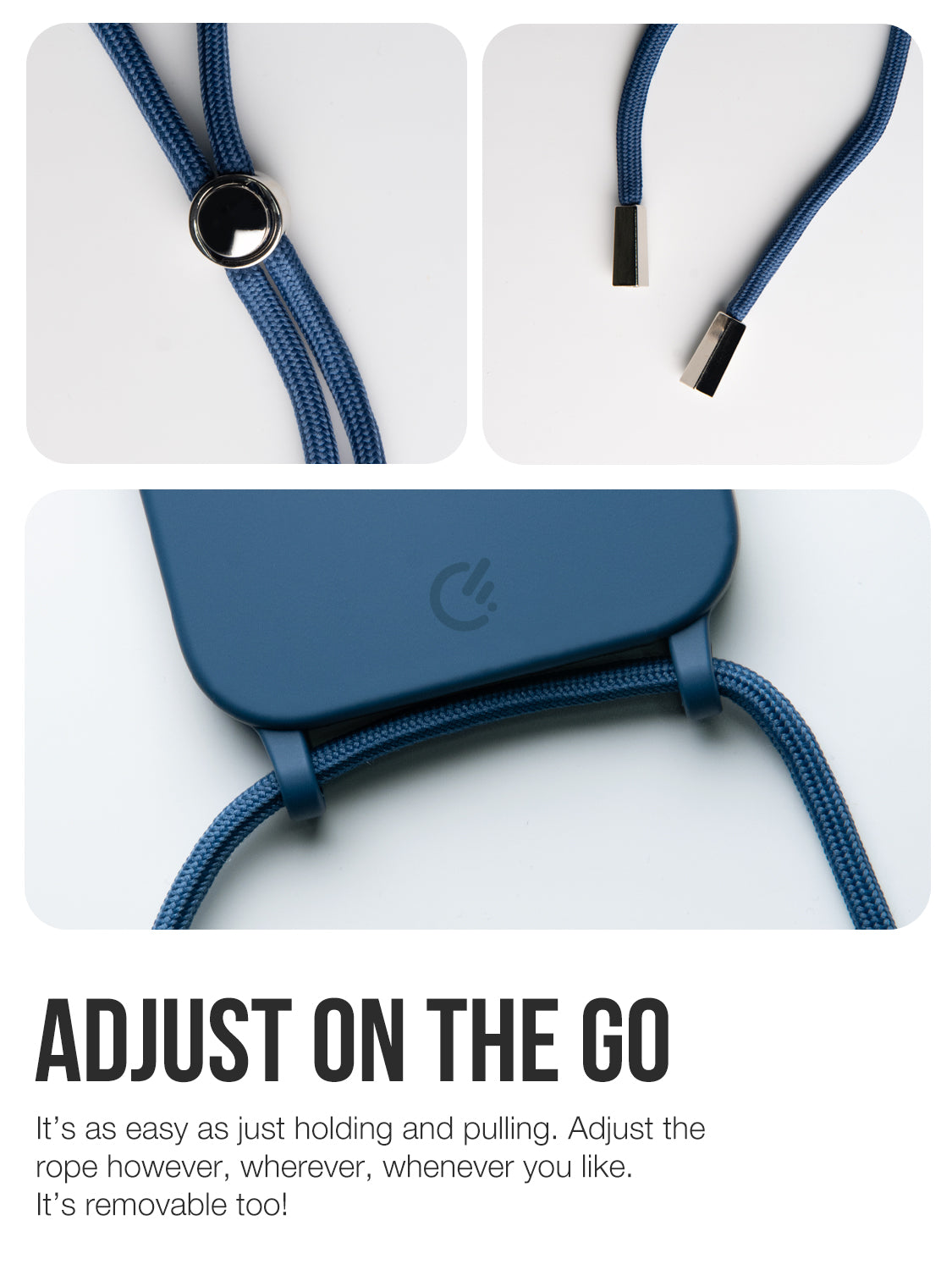 Silicon Crossbody Sling Case - iPhone XR (Blue - Rope)