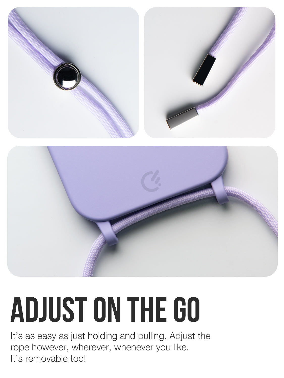Silicon Crossbody Sling Case - Galaxy S22 Ultra (Lilac - Rope)