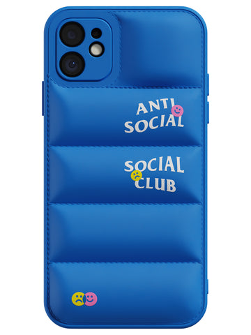 Anti Social Puffer Case - iPhone 11 (Blue)