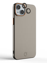 Solid Shade Snap Hard Case with Lens Guard & Stand - iPhone 15 Plus (Taupe)