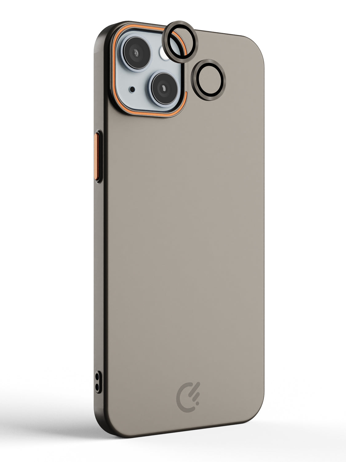Solid Shade Snap Hard Case with Lens Guard & Stand - iPhone 15 Plus (Taupe)