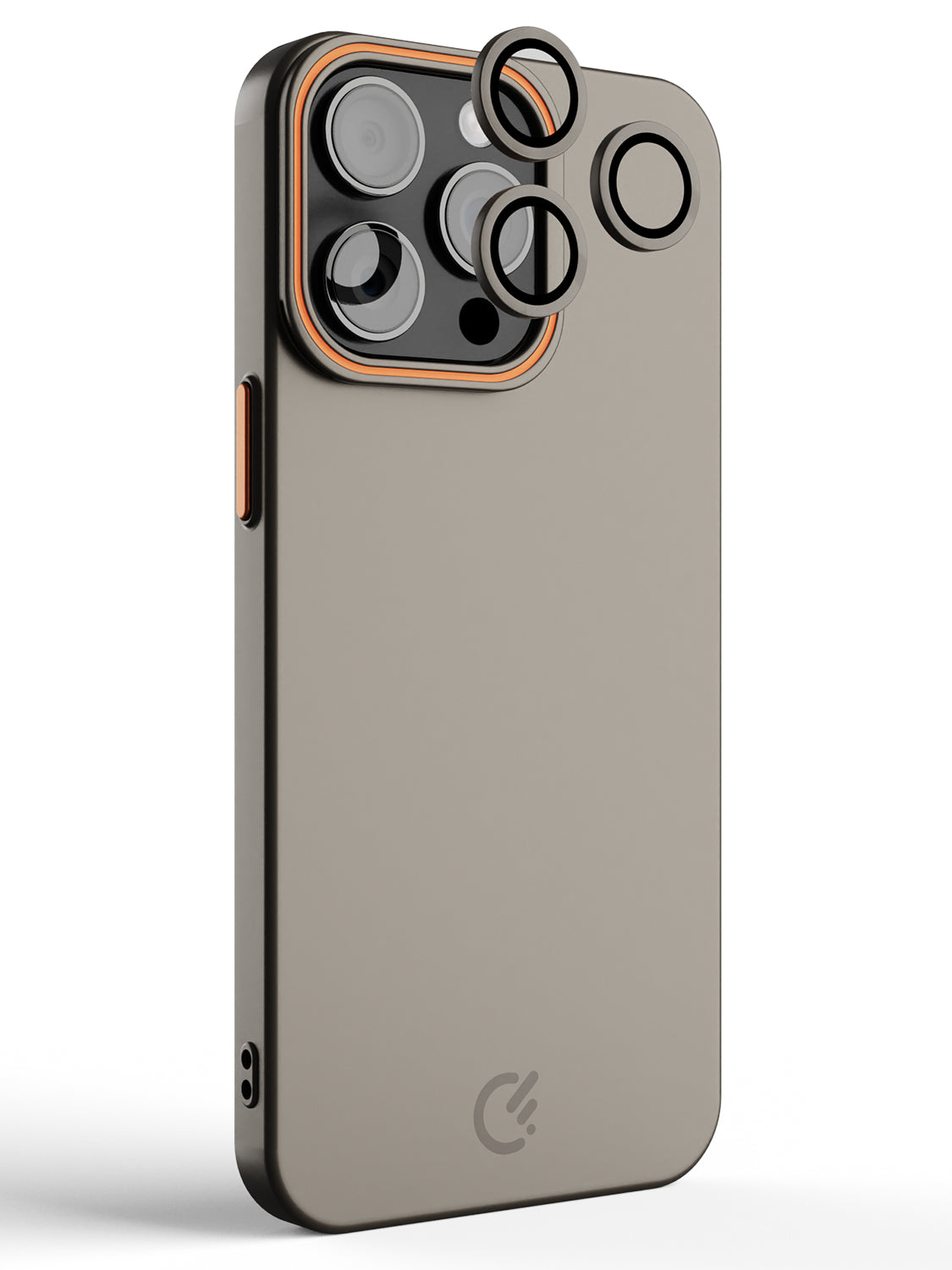 Solid Shade Snap Hard Case with Lens Guard & Stand - iPhone 14 Pro Max (Taupe)