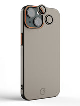 Solid Shade Snap Hard Case with Lens Guard & Stand - iPhone 14 (Taupe)