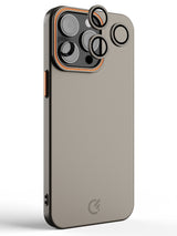 Solid Shade Snap Hard Case with Lens Guard & Stand - iPhone 15 Pro Max (Taupe)